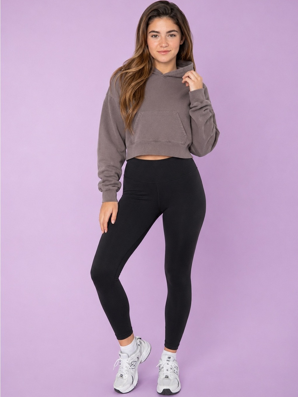 Better Together Coco Brown Cropped Hoodie - Juniors Large